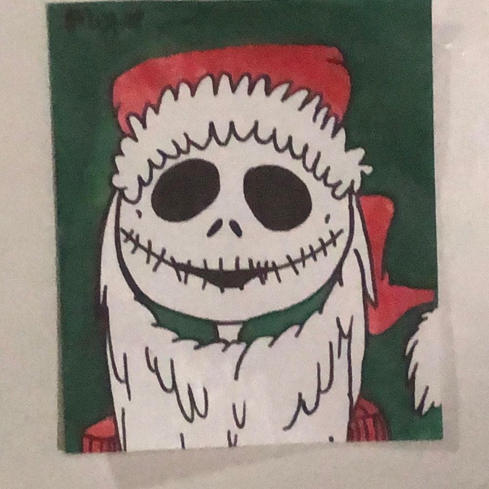 Jeck Skellington Santa Drawing